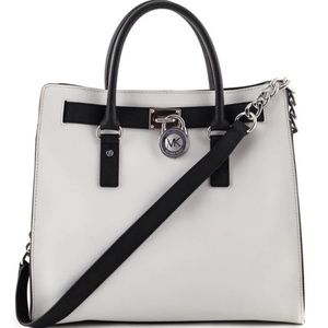 Michael Kors Black and White Hamilton Bag